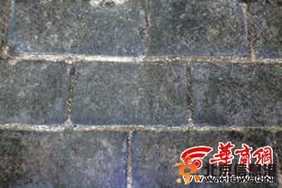 很多墓砖上都有刻字，但现在大多痕迹模糊，很难辨认 本报记者 田东海 摄