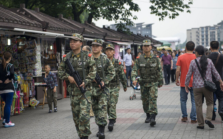 全国各地反恐一线画面