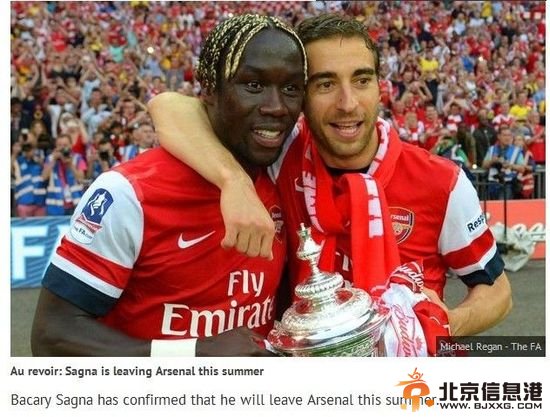 镜报：萨尼亚证实今夏离开阿森纳
