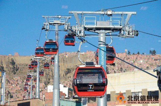 全球最高缆车路线玻利维亚启用海拔4000米（图）