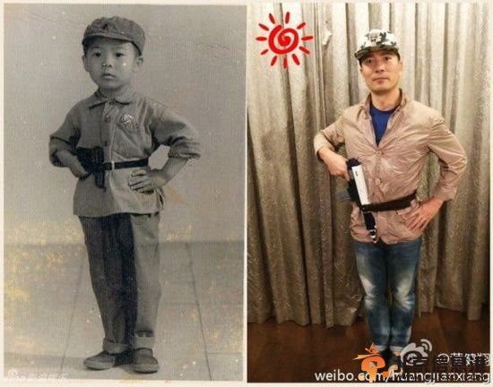 众星晒童年萌照庆儿童节 李小璐萌照获赞(组图)