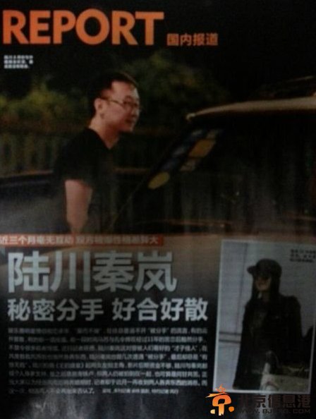 陆川秦岚被曝分手近一年 女方不婚主义或乃导火索