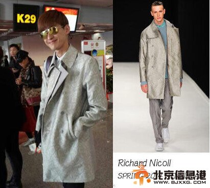 《花儿与少年》中“少爷”张翰每天都在造型上下苦功，运动的、休闲的、硬朗的、不食人间烟火的，总之让你每天都有新东西可看。在张翰的潮搭中，白色衬衫搭配黑色机车皮衣很帅气，脚上休闲鞋的搭配街头风十足，配近年最流行的偏光镜很潮。节目中，张翰的几件外套全为知名品牌。