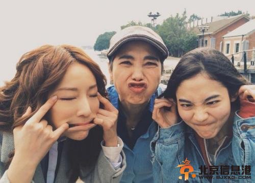 隋棠晒拍戏花絮照不顾形象扮丑搞怪（图）