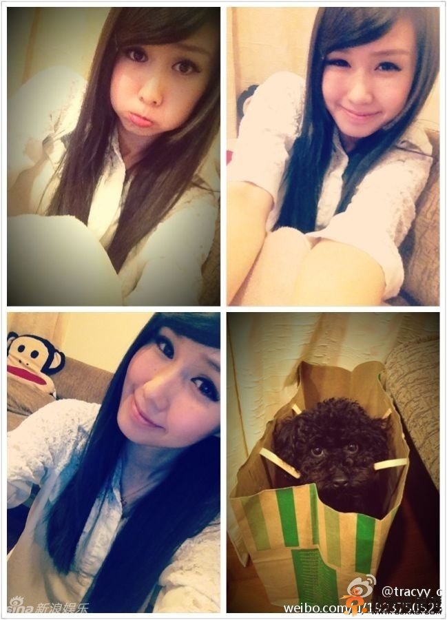 柯震东新欢女友Tracy海量私照曝光 长发披肩清纯可爱