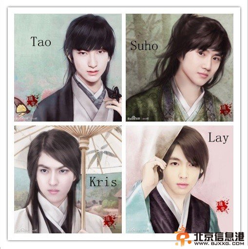 EXO完美PS古装照曝光 秒杀一众古装美男