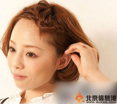 唯美刘海编发教程图解推荐 减龄发型扎出来