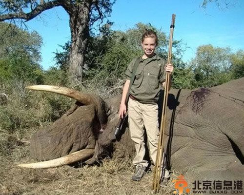 少女猎杀非洲野生动物开心合影图片 Kendall Jones遭众人谴责
