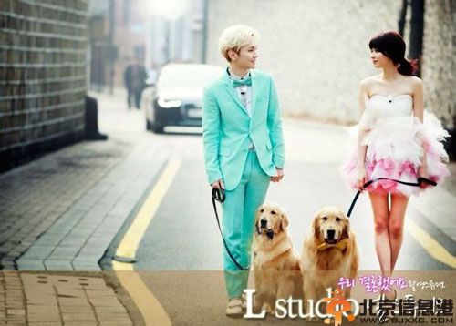 我们结婚了积木夫妇婚纱照高清 金基范keyYagi Arisa个人资料