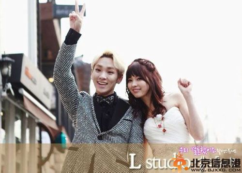 我们结婚了积木夫妇婚纱照高清 金基范keyYagi Arisa个人资料