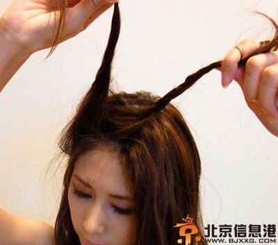 韩式斜刘海编发图解 披肩长发甜美动人