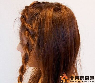 韩式斜刘海编发图解 披肩长发甜美动人