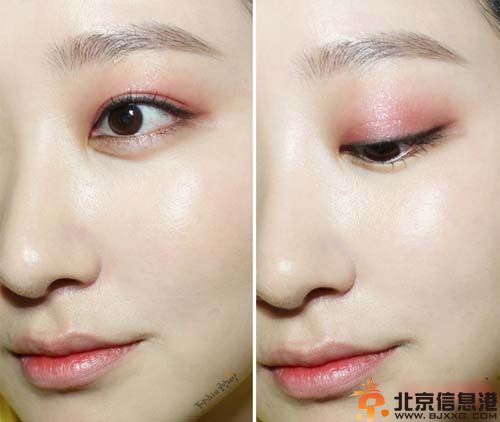 少女时代眼妆画法图解 Tiffany酒红烟熏分享