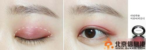 少女时代眼妆画法图解 Tiffany酒红烟熏分享