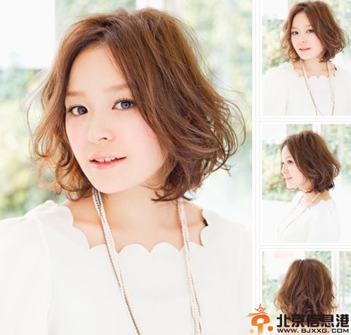 中分梨花头发型图片 俏皮梨花头也能搭配中分女神范儿
