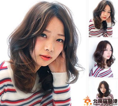 中分梨花头发型图片 俏皮梨花头也能搭配中分女神范儿