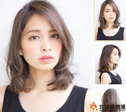 中分梨花头发型图片 俏皮梨花头也能搭配中分女神范儿
