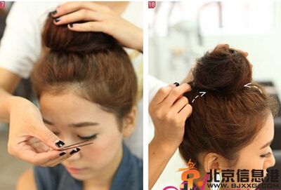 韩式丸子头扎法图解 甜美又减龄