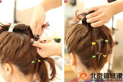 韩式丸子头扎法图解 甜美又减龄