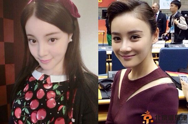 揭莫海婧袁姗姗对比照 翻版袁姗姗被疑整容