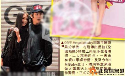 陈伟霆angelababy亲密合照外流 疑昔日恋情曝光