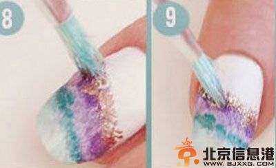 渐变色美甲教程 DIY西瓜碧玺美甲教程