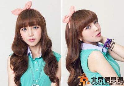 中长发蛋卷头图片赏析 打造清新减龄美女