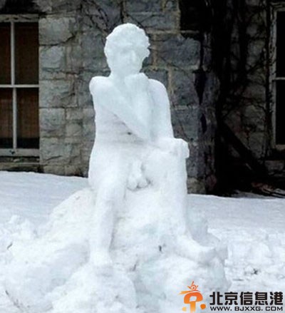 亮点图好逼真的雪人 要不要这么注重细节