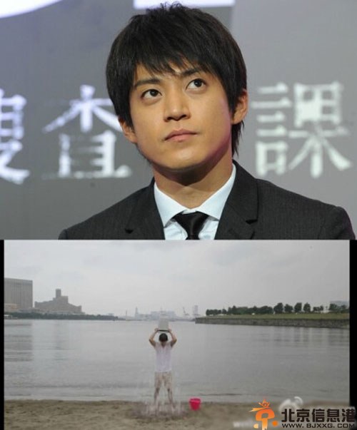 小栗旬个人资料老婆照片 河边取水冰桶挑战被赞