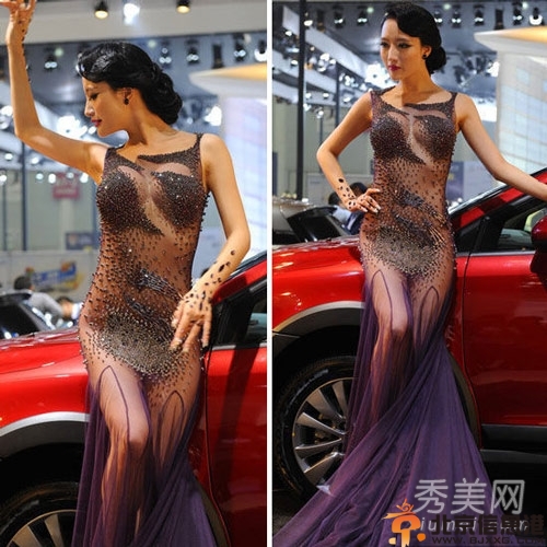 揭吴雨婵整容前后惊悚对比 真空透视长裙照曝光
