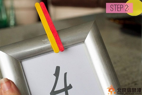 DIY彩色桌号牌 不一样的视觉感受