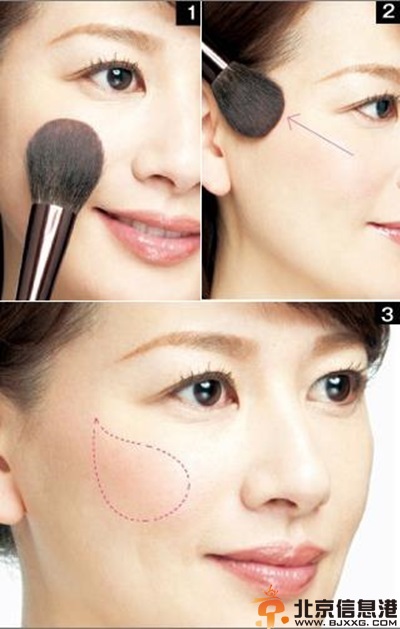教你腮红怎么打显脸小 让你轻松变成小V脸