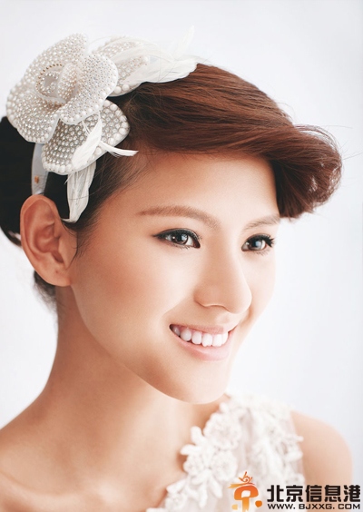 揭秘性感可爱短发新娘 短发新娘也能更美丽