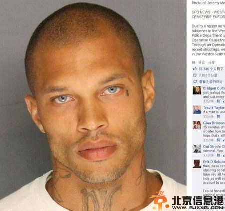 美国重犯杰里米·米克斯照片资料 Jeremy Meeks因太帅走红