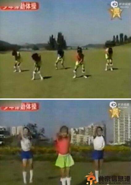 朝鲜劲舞团小苹果图片视频 原版体操神同步