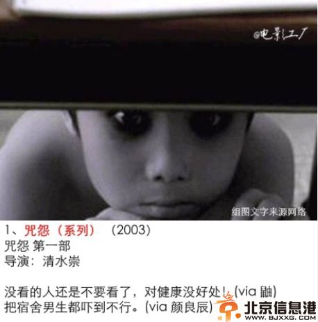 9部惊悚恐怖片推荐 咒怨当之无愧成为第一
