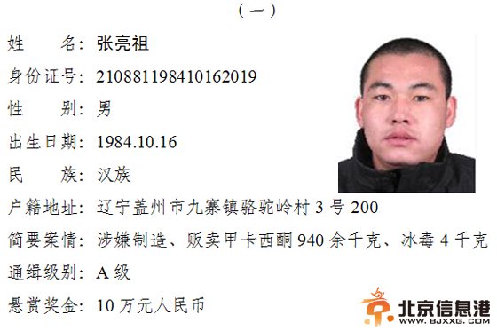 公安部悬赏通缉7名在逃毒品犯罪嫌疑人