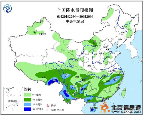 中国西南江南持续多雨局地大暴雨华南晴热高温