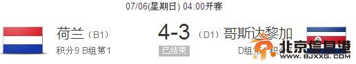 荷兰4比3胜哥斯达黎加 前场反击能力强彻底攻破哥斯达黎加防线