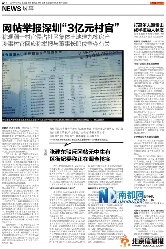 面对举报，被举报人张建东只认可社区工作站旁的这栋6层楼房是自己的产业。 南都记者 徐文阁 摄