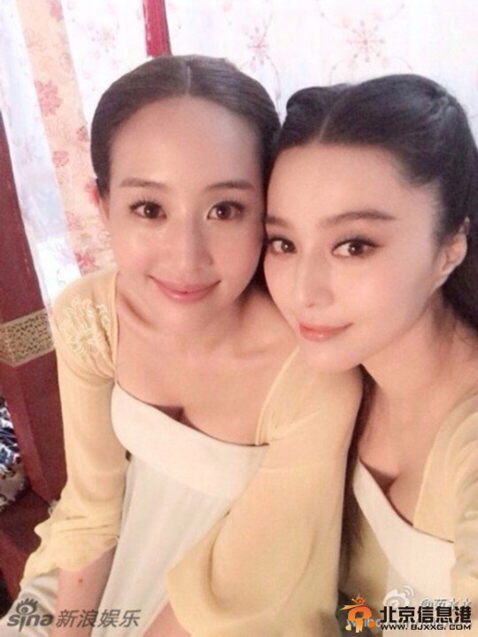 范冰冰张钧甯美照萌翻天 挤胸拼事业线双美合璧