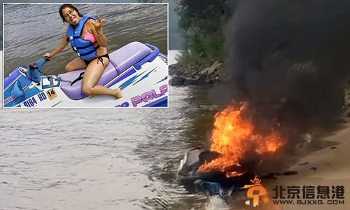 水上摩托爆炸 美国女子被炸飞后生还