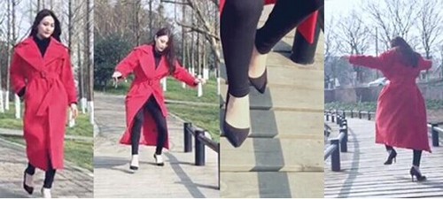 张馨予罗圈腿半蹲窘态百出 女神扮丑毁三观/图