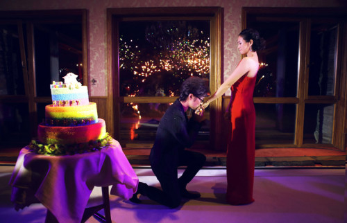 汪峰向章子怡求婚成功上头条 汪峰娶国际章那英王力宏当证婚人【组图】