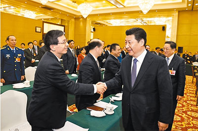 习近平：促进共同发展造福两岸同胞