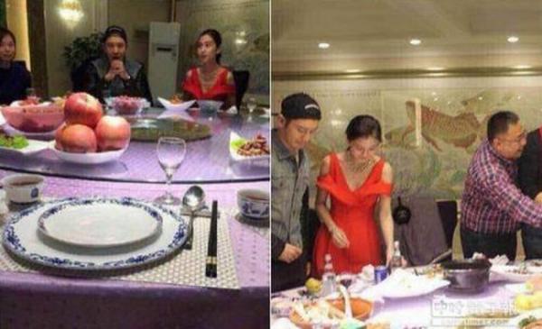 baby随男友黄晓明春节返乡 深V漏胸装征服家人