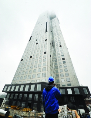 长沙57层高楼19天建成 95%的工程量在远大工厂内完成