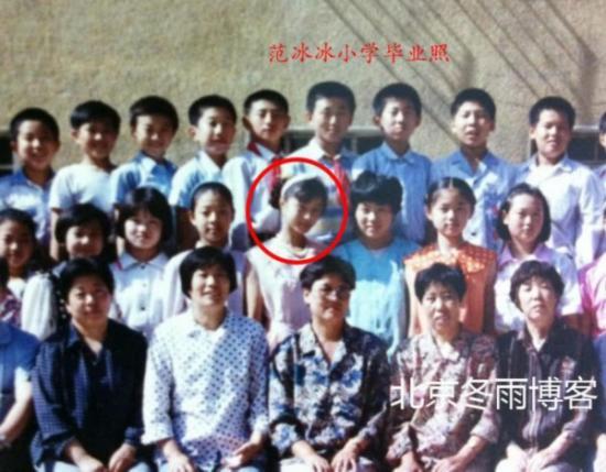 范冰冰小学毕业照曝光 从小就很爱美【组图】
