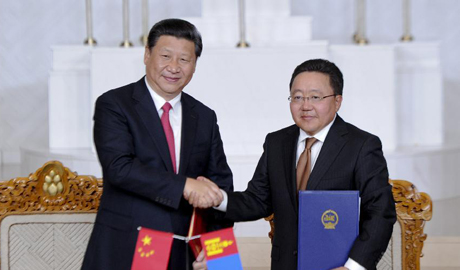 习近平主席访问蒙古国（资料图）
