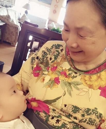 梁咏琪带女儿见公婆 侯佩岑四代同堂很温馨